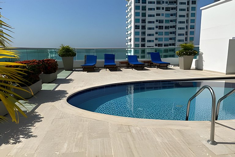 Apartamento en Cartagena frente al mar con piscina