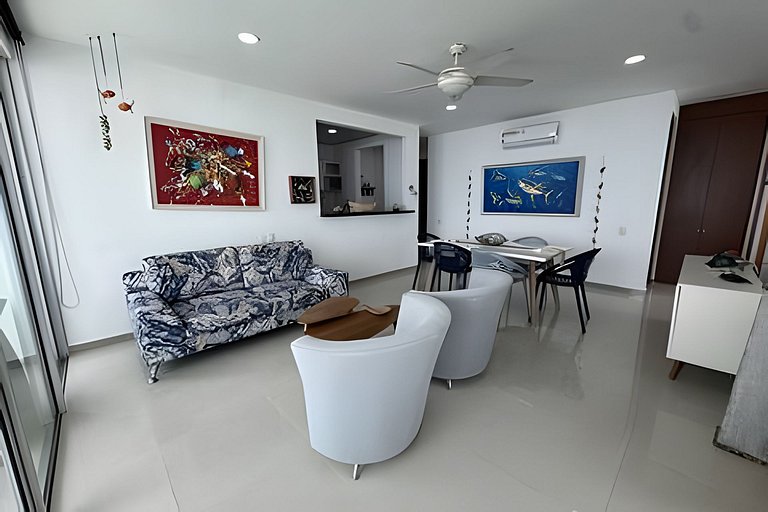 Apartamento en Cartagena frente al mar con piscina