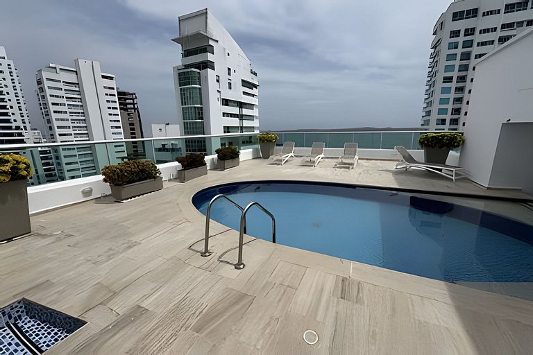 Apartamento en Cartagena frente al mar con piscina