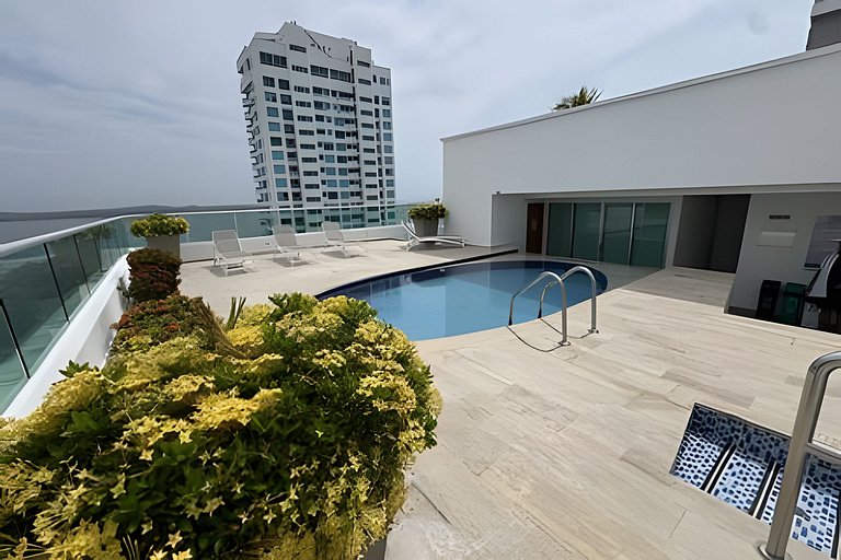 Apartamento en Cartagena frente al mar con piscina