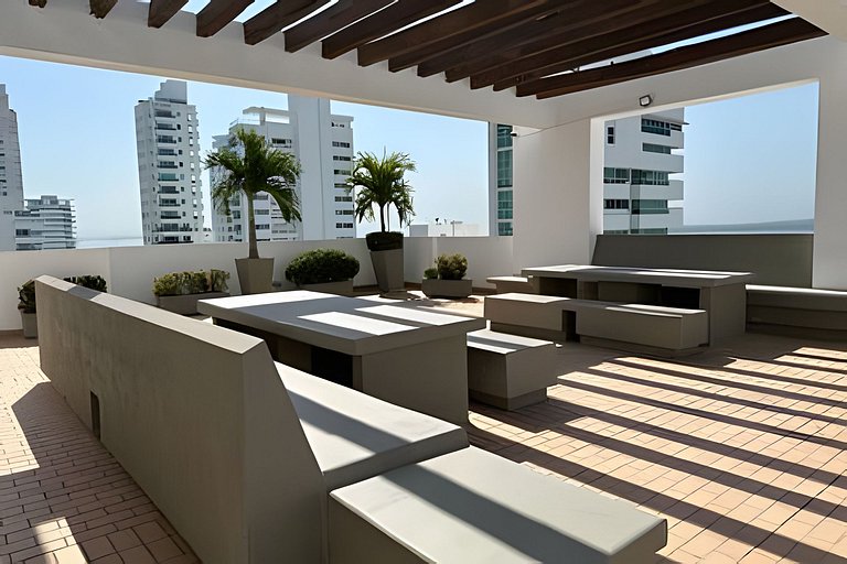 Apartamento en Cartagena frente al mar con piscina