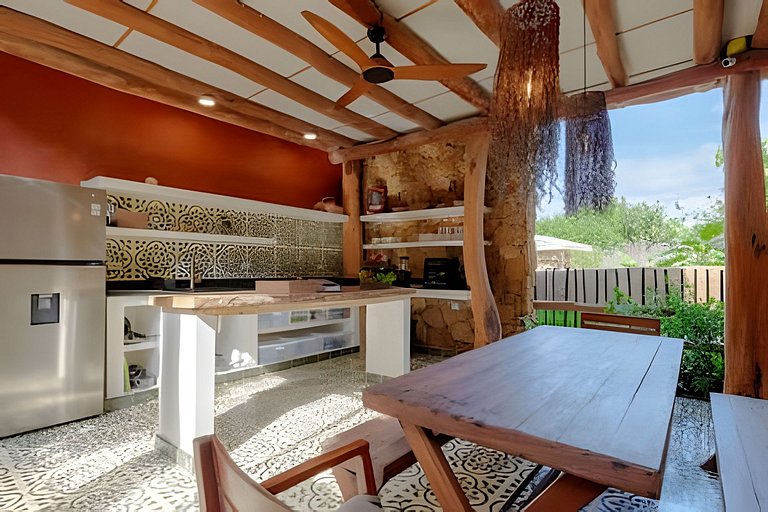 Habitación privada Azul  en Las Dunas Beach House