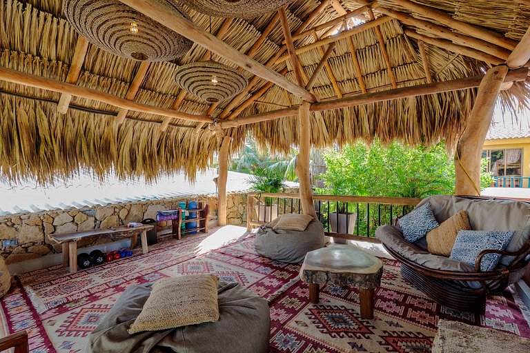 Habitación privada Roja en Las Dunas Beach House